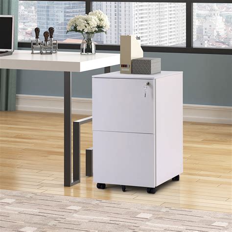 2 drawer locking file cabinet with wheels